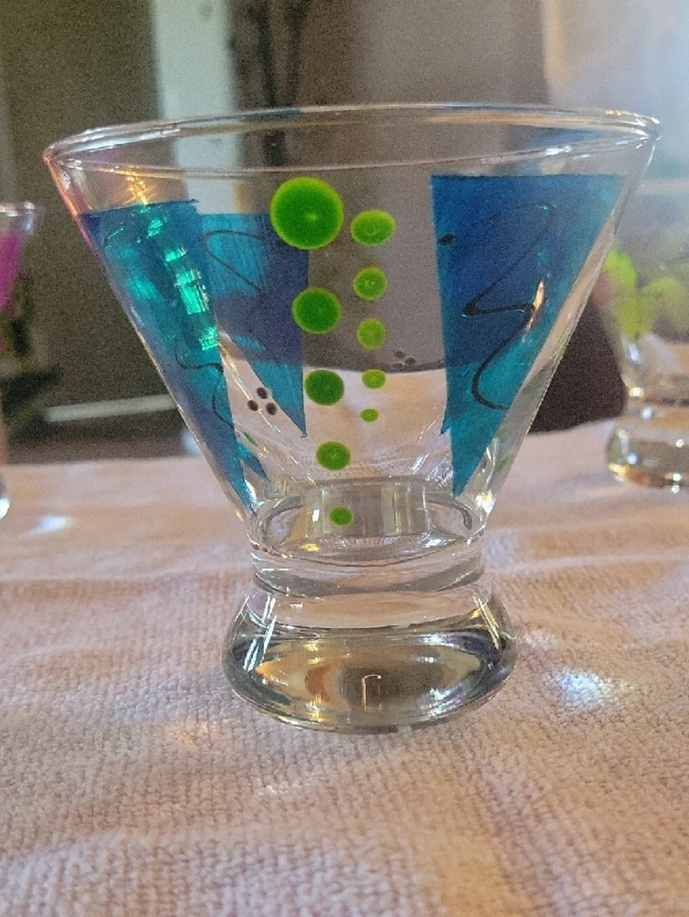 Libbey Mini Martini Glasses, Set Of 5. No Call Outs. Colorful, Party Fun